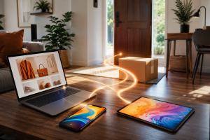 consumer naturally interacting with multiple digital touchpoints