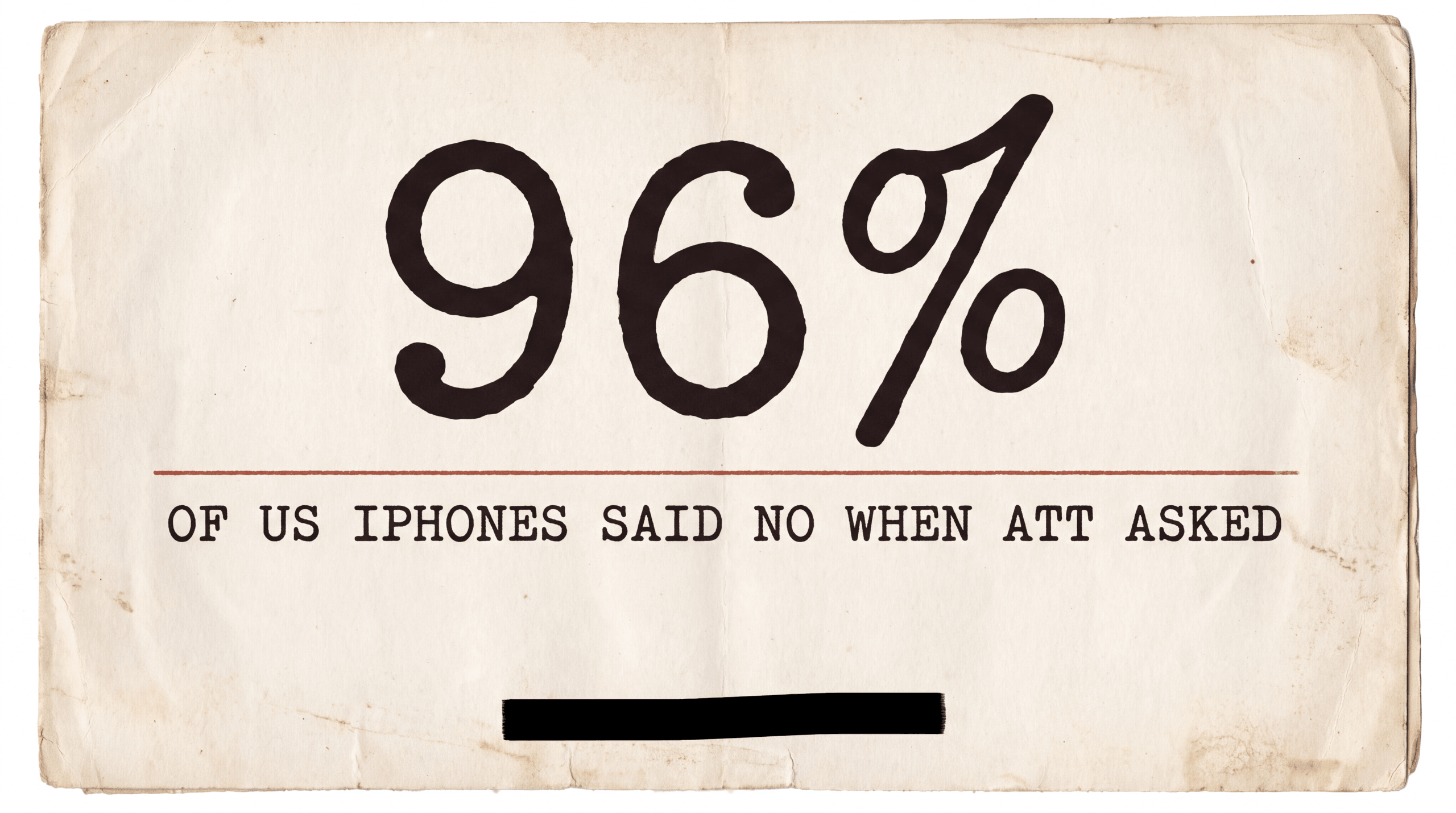 Redacted document graphic showing the share of iOS users invisible to Meta pixel reporting